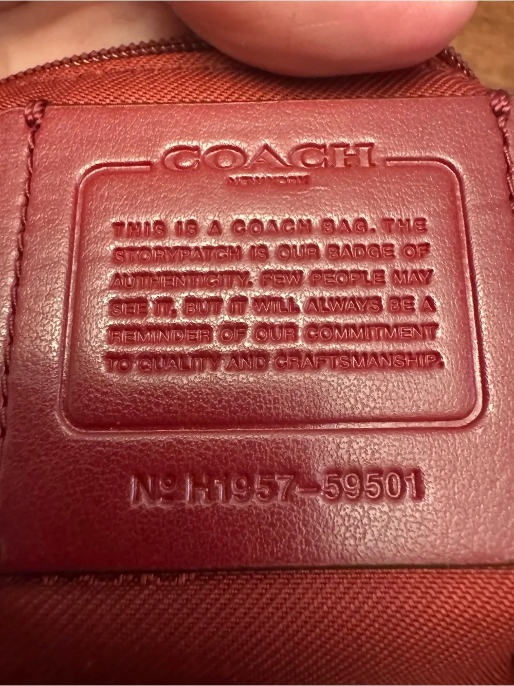 Coach Crimson Leather Shoulder Tote with Chain Handles